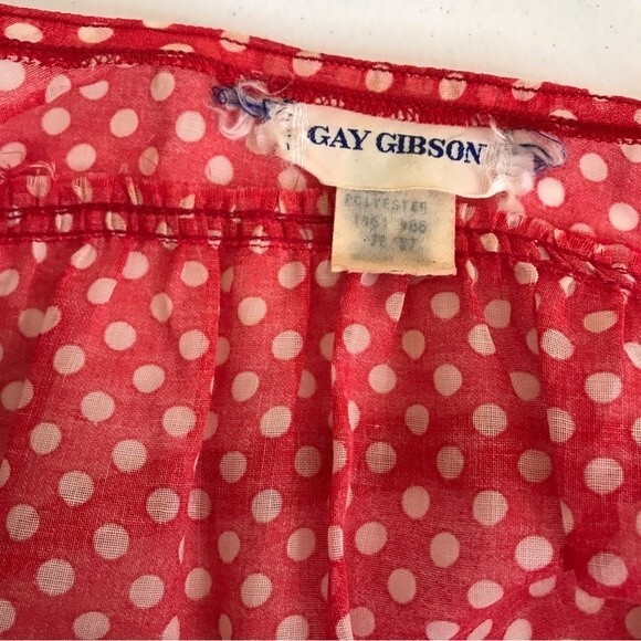 Vintage Gay Gibson Two Piece Red Polka Dot Sheath Dress and Jacket Womens Small - Picture 7 of 16